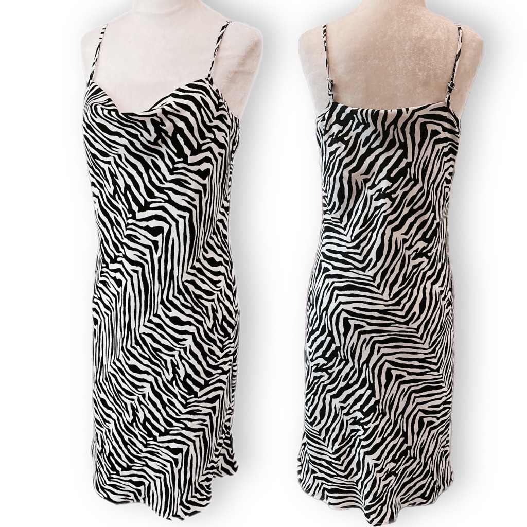 Banana Republic Zebra Print Slip Dress Size 0